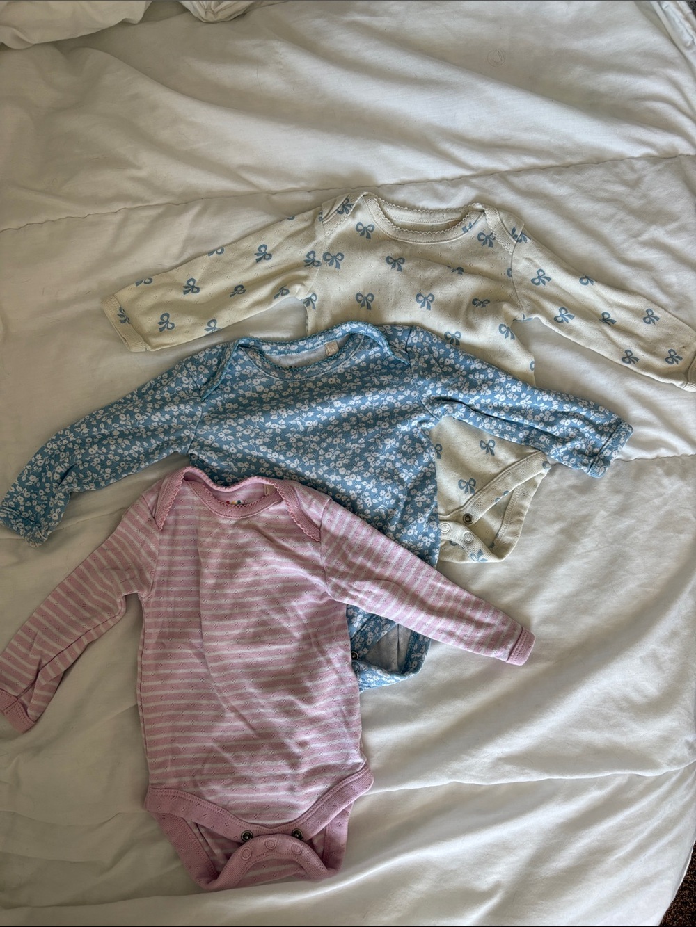 Baby Boden Long-Sleeve Pointelle Bodysuit Set